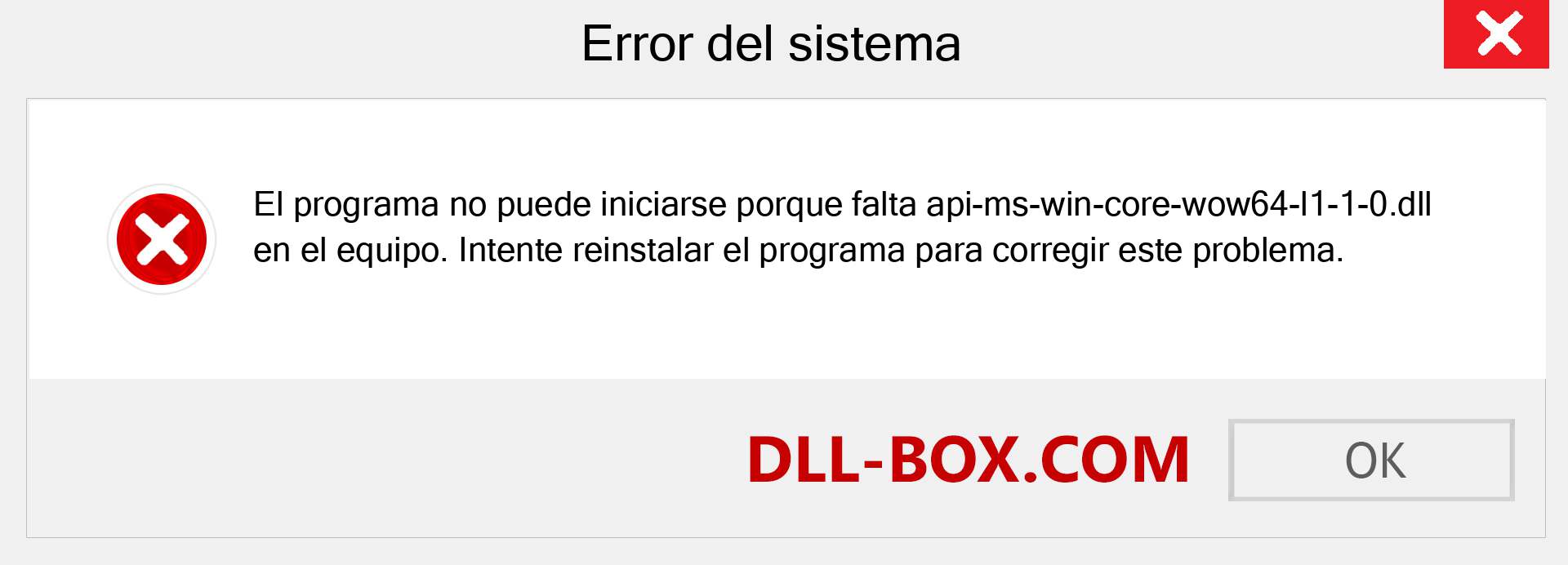 ¿Falta el archivo api-ms-win-core-wow64-l1-1-0.dll ?. Descargar para Windows 7, 8, 10 - Corregir api-ms-win-core-wow64-l1-1-0 dll Missing Error en Windows, fotos, imágenes