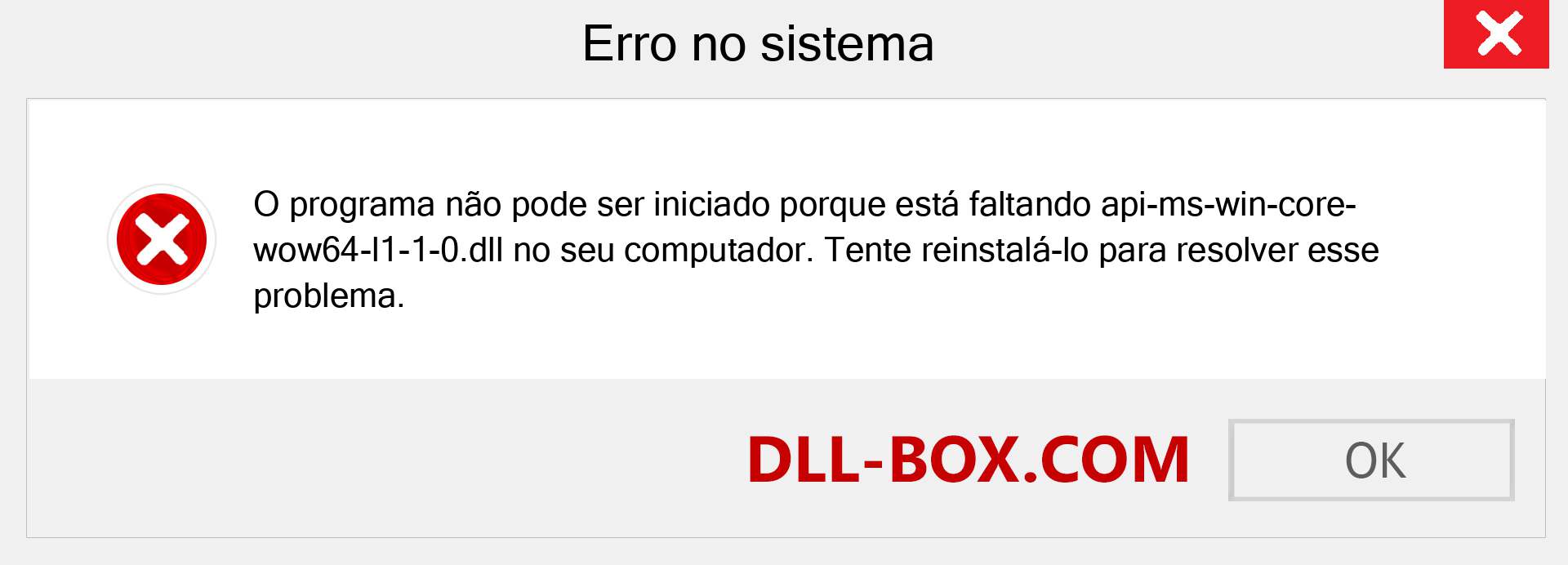 Arquivo api-ms-win-core-wow64-l1-1-0.dll ausente ?. Download para Windows 7, 8, 10 - Correção de erro ausente api-ms-win-core-wow64-l1-1-0 dll no Windows, fotos, imagens